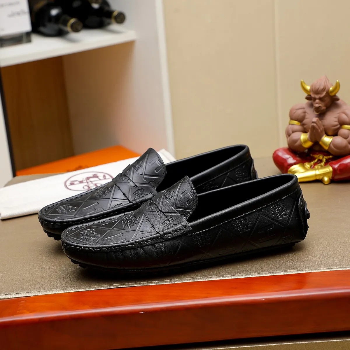 Men's shoes 💰380 🕷🕷【HERMES】The same style as Hermès counters🇨🇳Classic slip-on shoes 1:1 mold opening💯Original quality🍓Using imported first-layer cowhide🍅Pigskin lining🌶🌶Super high-end men's leather shoes🇨🇳Solid and stable Very special🍇color, optional! Code number 38-45……